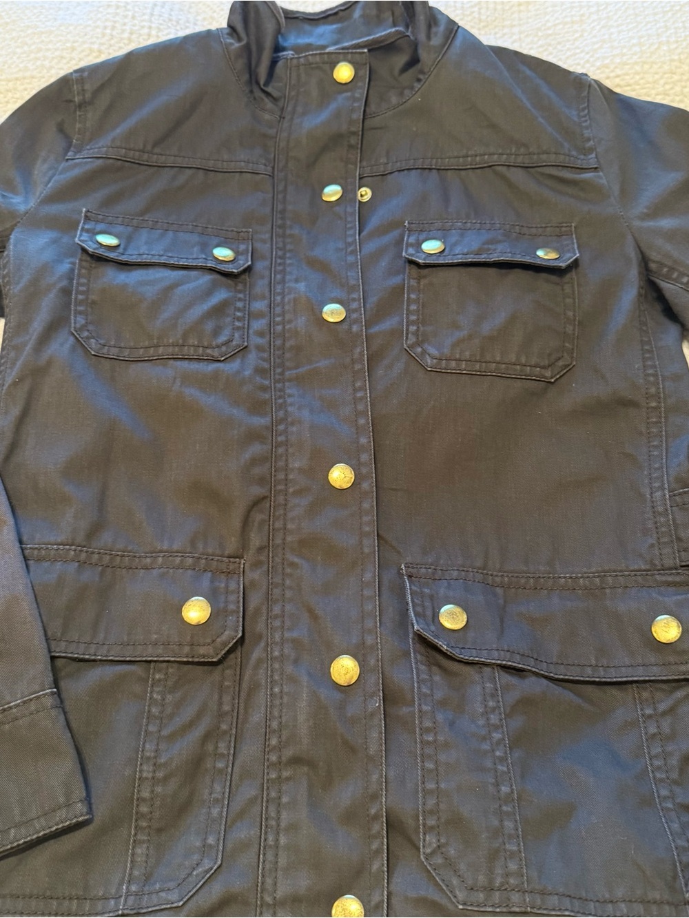 J.Crew | Downtown Field Jacket | Forest Green Utility Military Jacket | XS - Picture 3 of 14